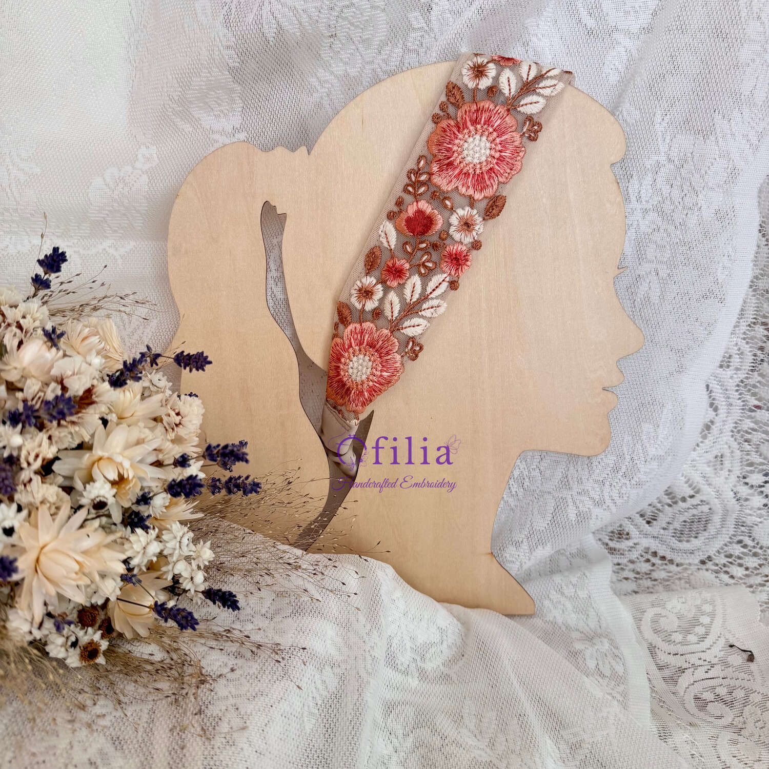 Oranssi pitsipanta - Ofilia Handmade